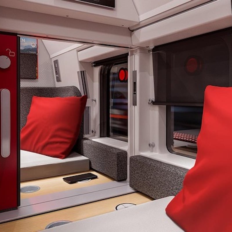 Accommodation onboard Nightjet train