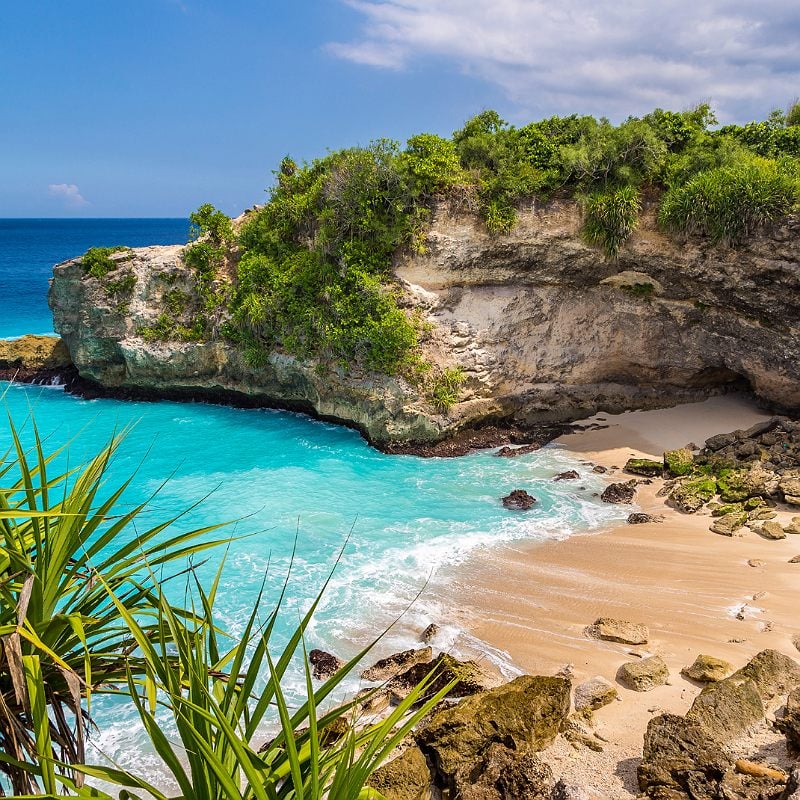 A beautiful beach in the province of Bali, Indonesia