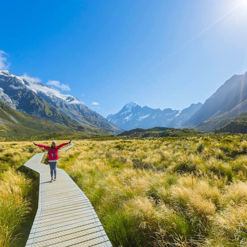 A woman exploring the beautiful nature at a national park