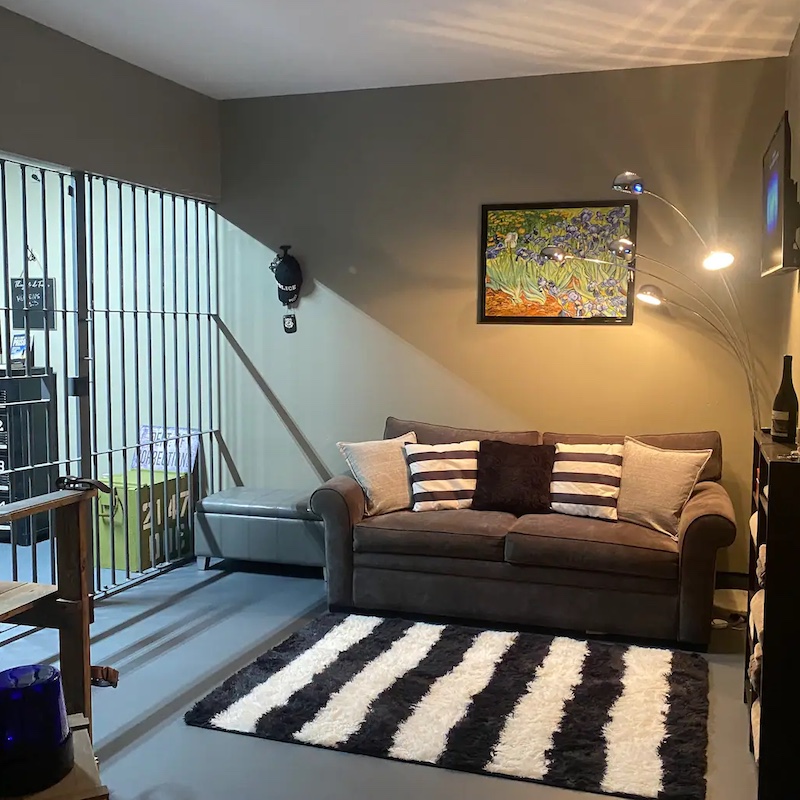Interior of Luxury Jail Suite (Hard Time Hotel) AirBnB
