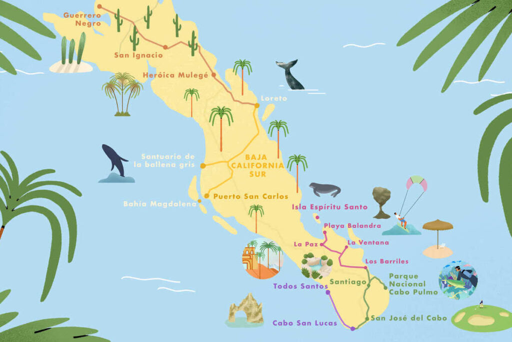 Nomad Route Across Baja California Sur, As Defined By AirBnB