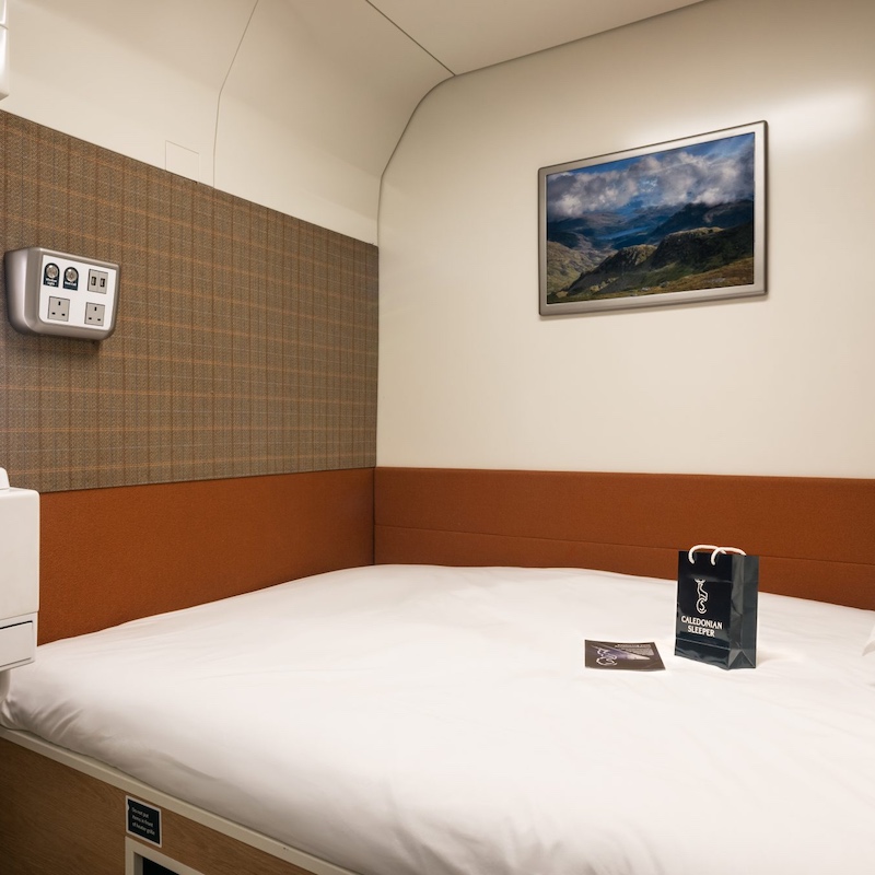 One of the rooms available on the Caledonian sleeper train