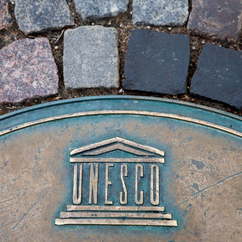a UNESCO heritage plaque