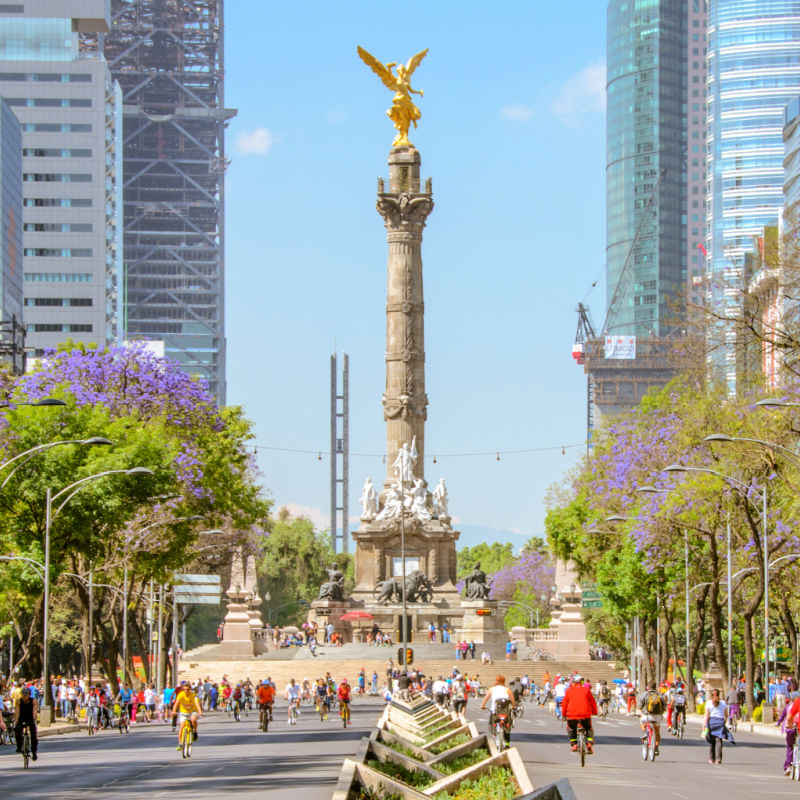View of street in Mexico City
