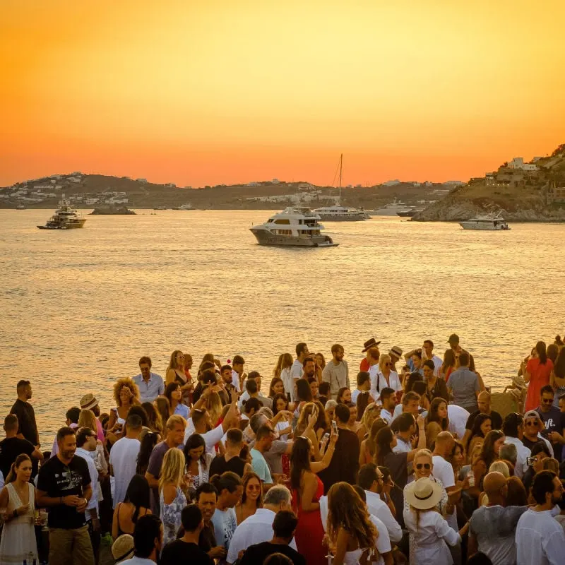 _A summer party in Mykonos, Greece