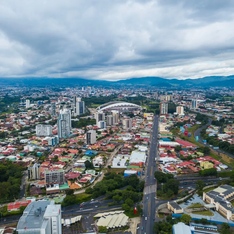 aerial view of San Jose Costa Rica