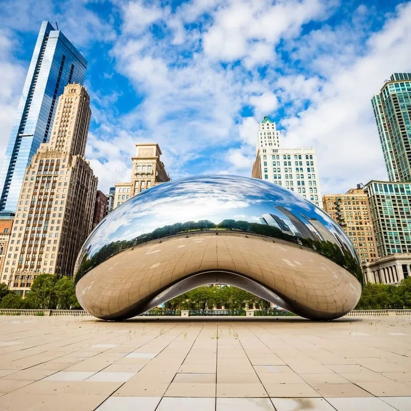 Cloud Gate, Bean-Like Monument In Chicago, Illinois, United States