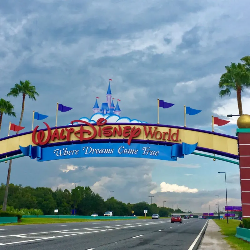 Entrance of Walt Disney World near Orlando
