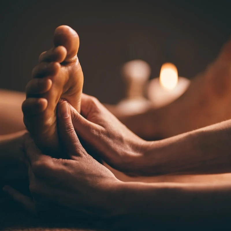 Feet Being Massaged At A Sa, Feet Massage, Relaxation, Vacation