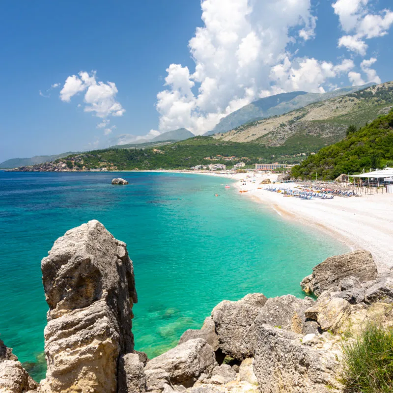 beach at himare albania