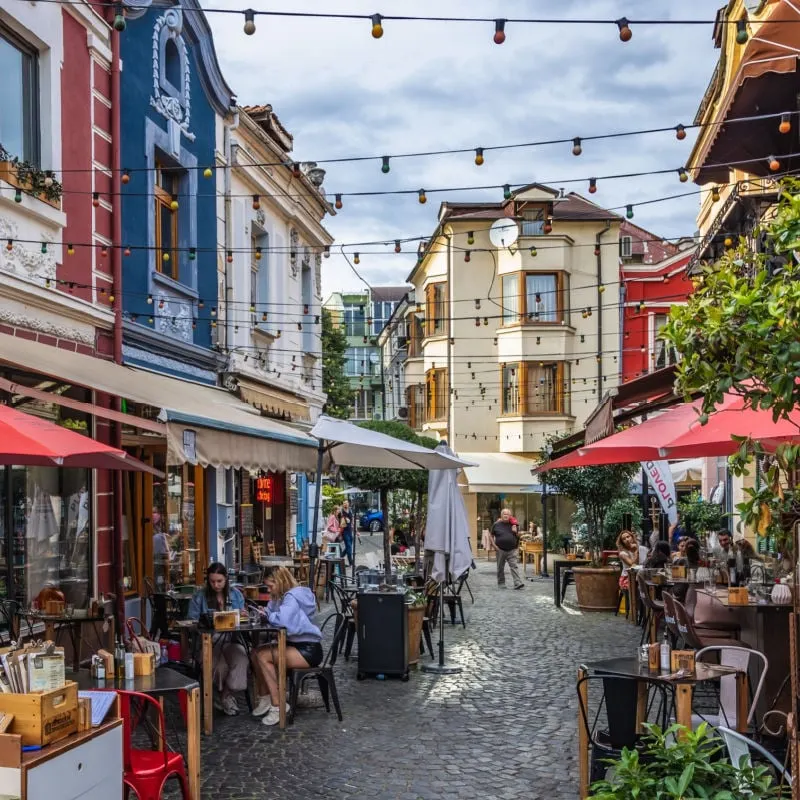 kapana hipster and nightlife district in plovdiv, bulgaria