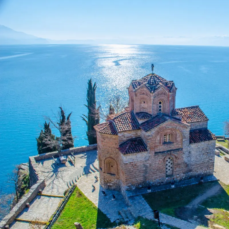 Lake Ohrid Macedonia St. Kaneo church