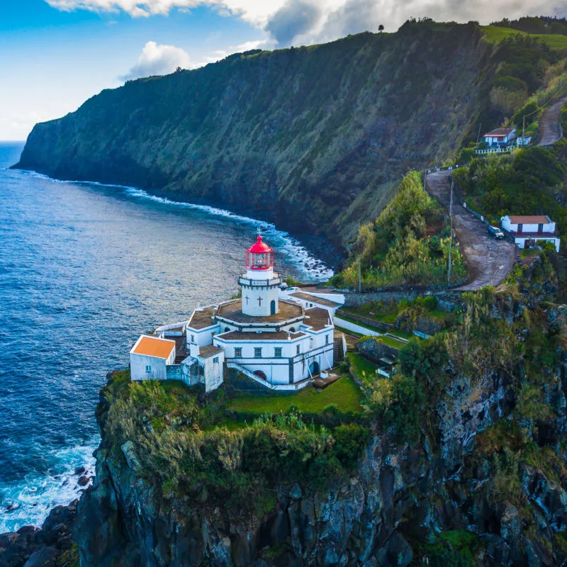 Lighthouse on the island of Faial Azores