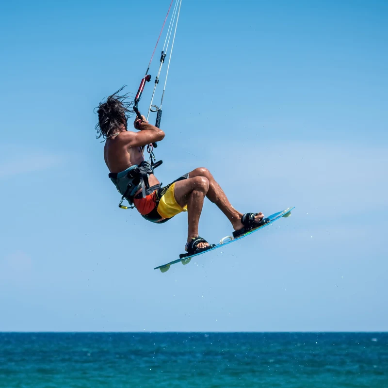 man kitesurfing in Mexico