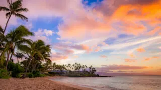 Maui hawaii beach sunset sea
