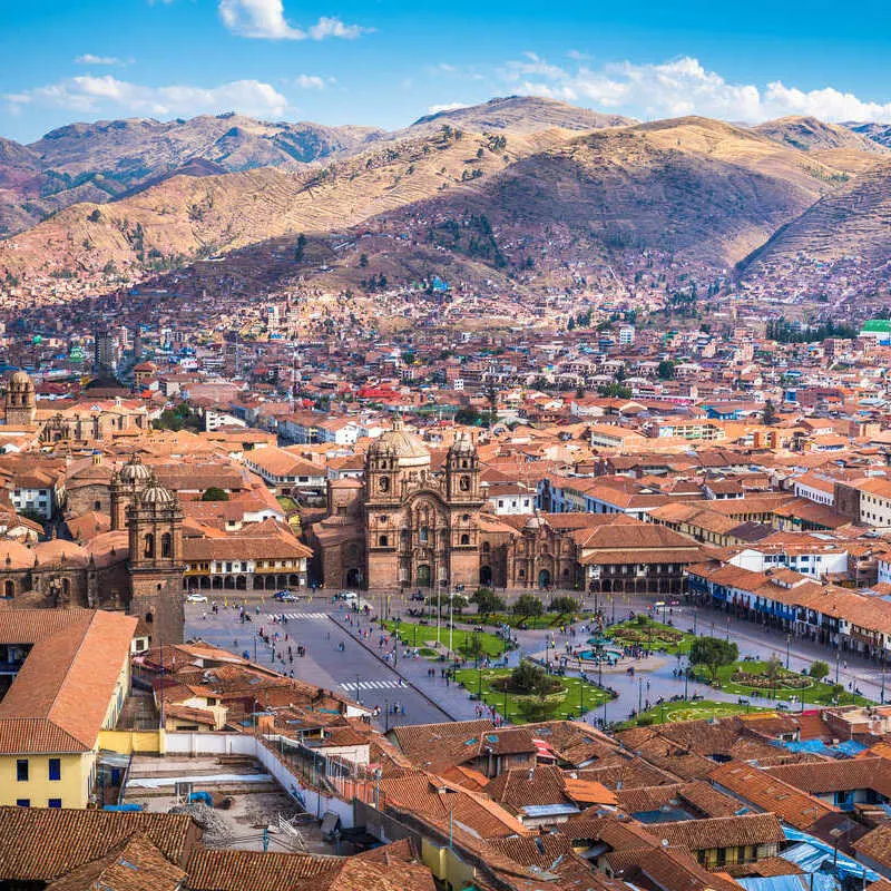 Panoramic view of a historic city in Peru
