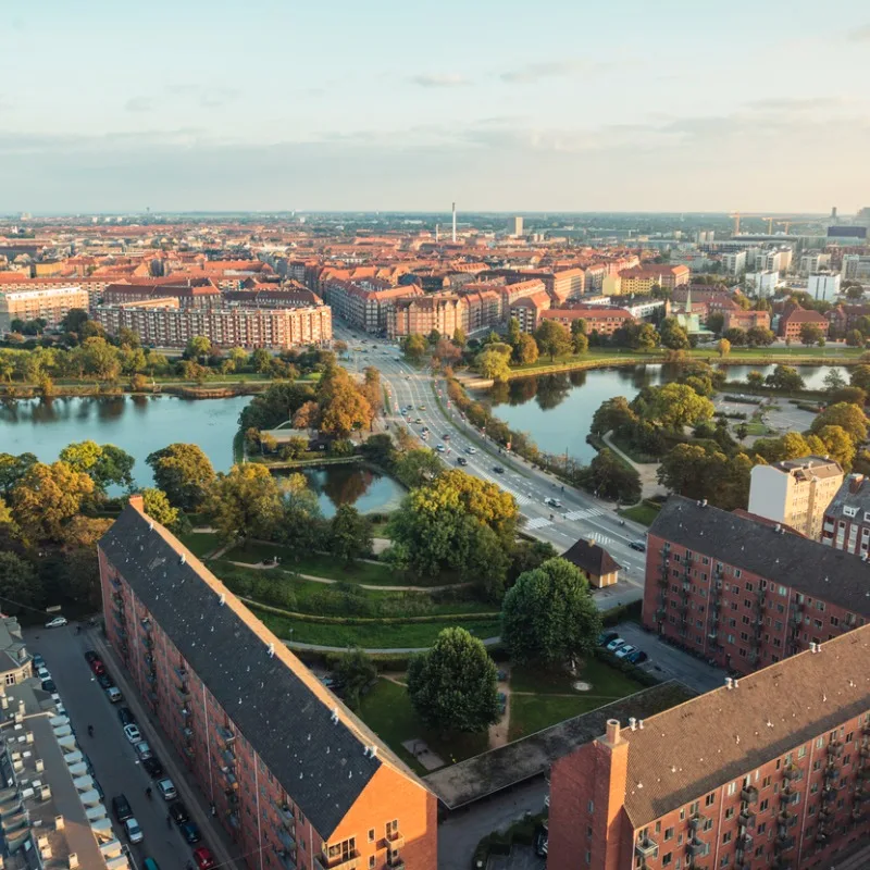 Panoramic View Of The Historical Center Of Copenhagen Denmark