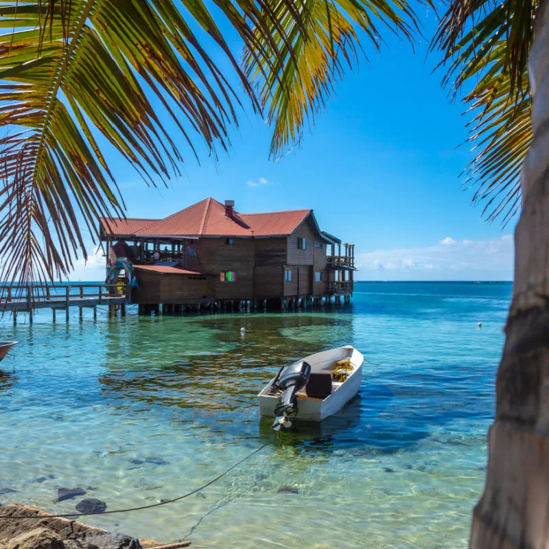 Beach hut in Roatan Honduras