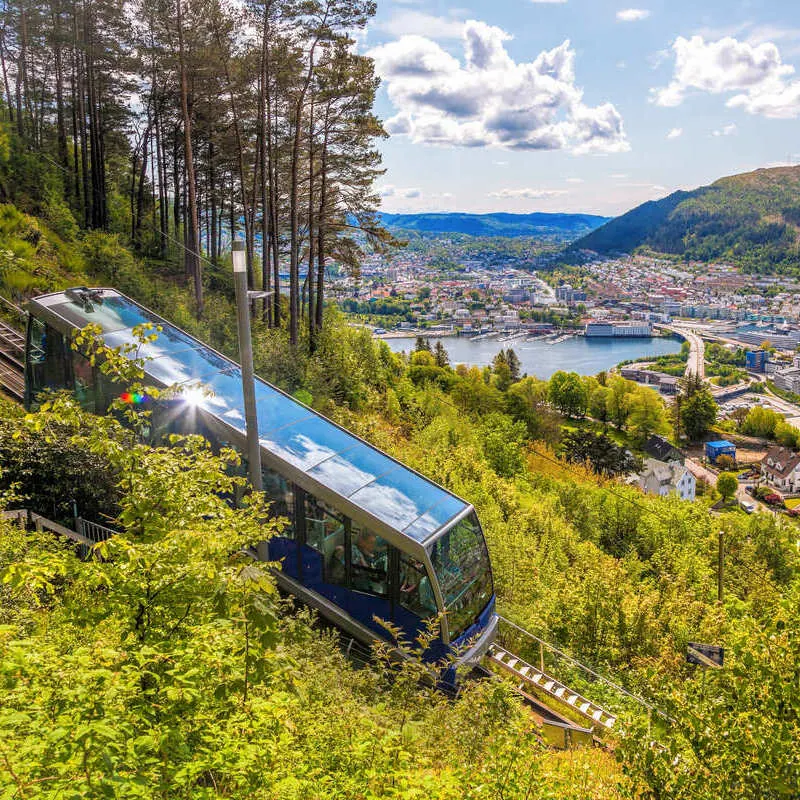 Scenic Tram Route In Bergen, Norway