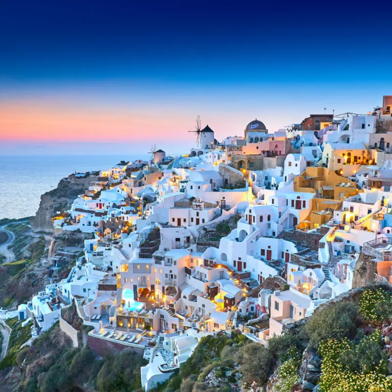 Greece coastal town Santorini 