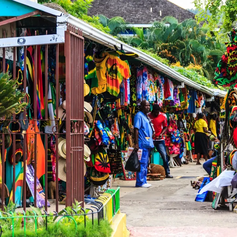 Street market in Ocho Rios, Jamaica