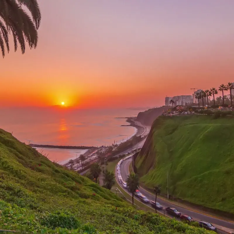 Sunset over Lima, Peru