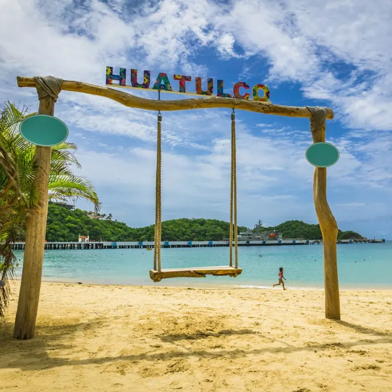 swing on Huatulco beach