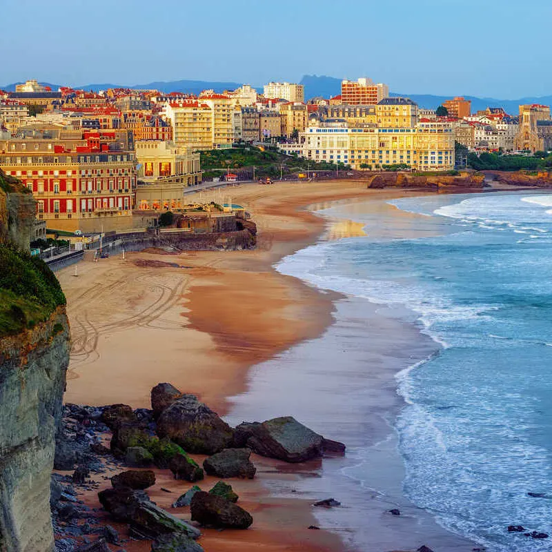 The Basque City Of Biarritz In Western France, Europe