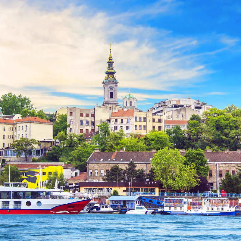 The City Of Belgrade, Capital Of Serbia, Seen From A Boat On The River Sava, Eastern Europe, Balkan Peninsula
