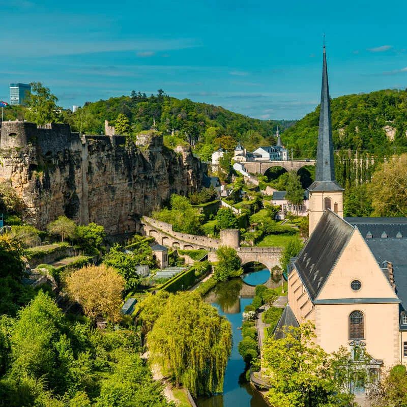 A fortress and castle in Luxembourg. 