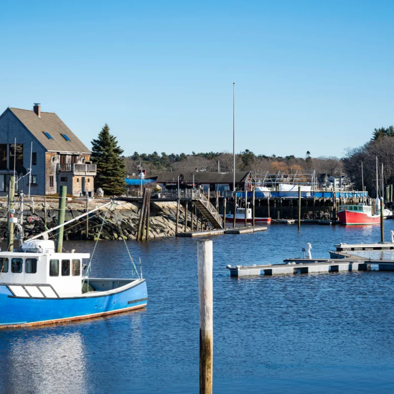 The small harbour in the villlage of Kennebunkport, Maine, USA