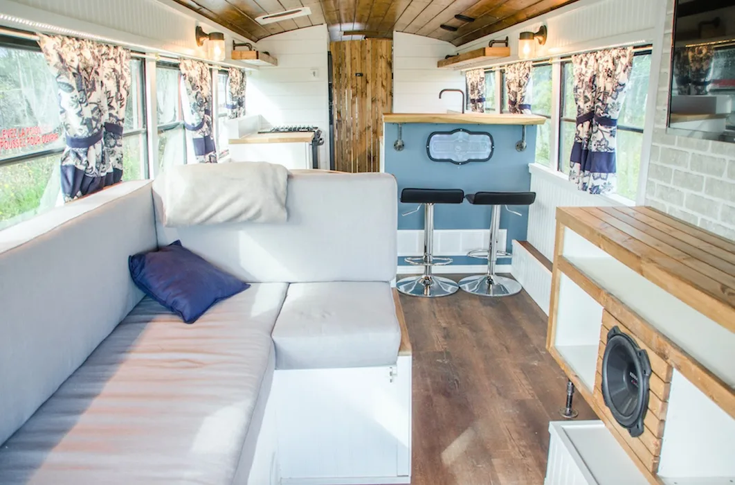 Canadian company turns skoolie buses into tiny homes